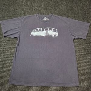 Vtg Newport Blue Volkswagen Bus Graphic T-shirt XXL 100% Cotton